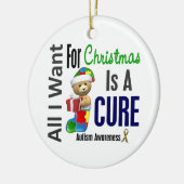 Autisme alles wat ik voor Kerstmis wil is pure sie Keramisch Ornament (Links)
