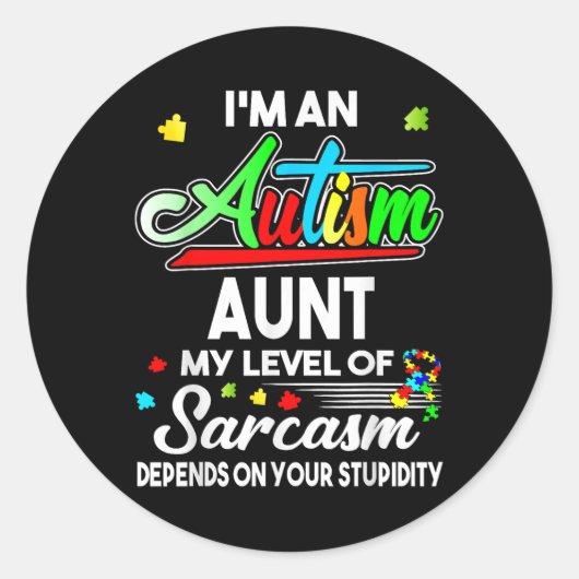 Autisme als Shirt voor autisme Ronde Sticker (Voorkant)