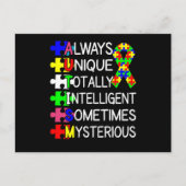 Autisme altijd uniek briefkaart (Voorkant)