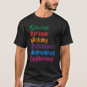 Autisme Altijd Uniek Intelligent April Autisme Bew T-shirt