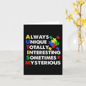 Autisme altijd uniek kaart (Gele Bloem)