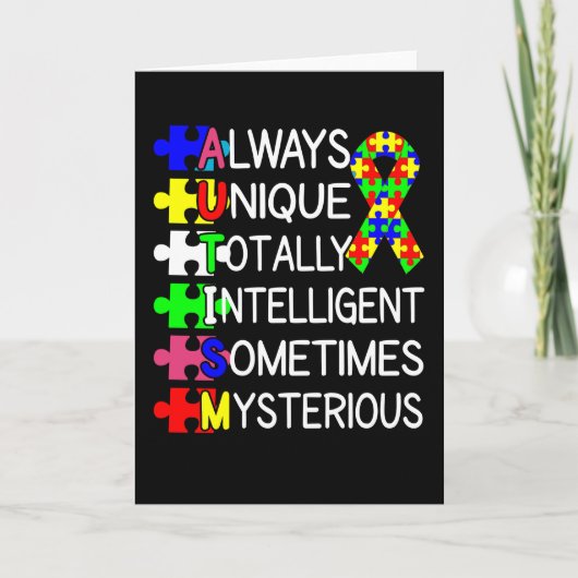 Autisme altijd uniek kaart (Voorkant)