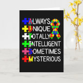 Autisme altijd uniek kaart (Gele Bloem)