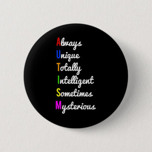 Autisme altijd uniek ronde button 5,7 cm
