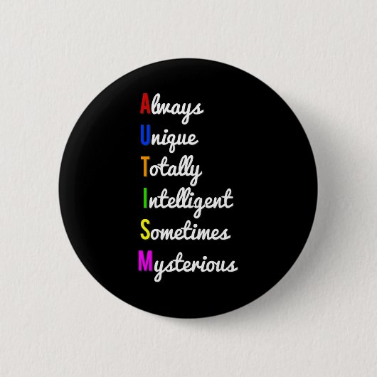 Autisme altijd uniek ronde button 5,7 cm (Voorkant)