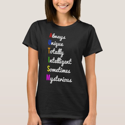 Autisme altijd uniek t-shirt (Voorkant)
