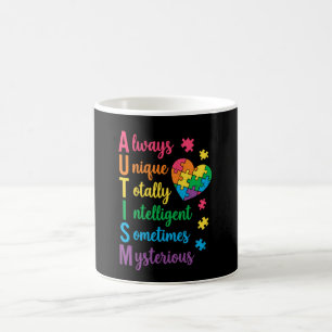 Autisme Altijd Uniek Totaal Intelligent Soms  Koffiemok