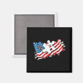 Autisme American Flag Puzzle Autism Awareness Supe Magneet (Voorkant / Achterkant)
