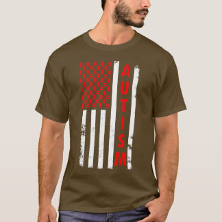 Autisme American Flag Shirt Autism Awareness Puzzl