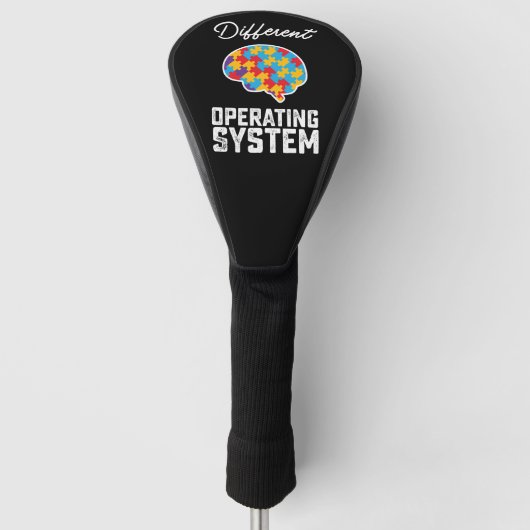 Autisme Ander Besturingssysteem Neurodiversiteit Golfheadcover (Voorkant)