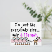 Autisme anders briefkaart (Staand voorkant)