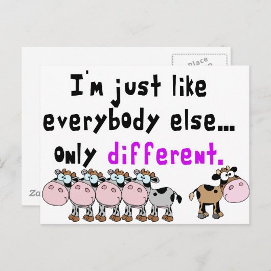 Autisme anders briefkaart (Voorkant / Achterkant)