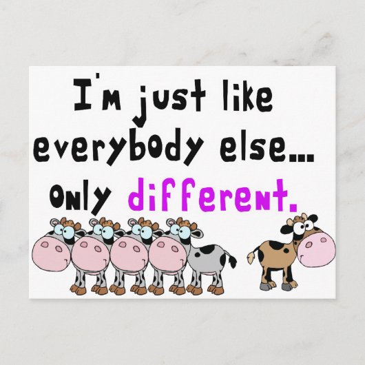 Autisme anders briefkaart (Voorkant)