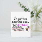 Autisme anders briefkaart (Staand voorkant)