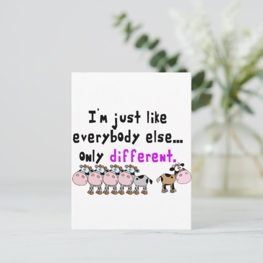 Autisme anders briefkaart (Staand voorkant)