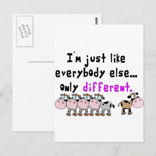 Autisme anders briefkaart (Voorkant / Achterkant)