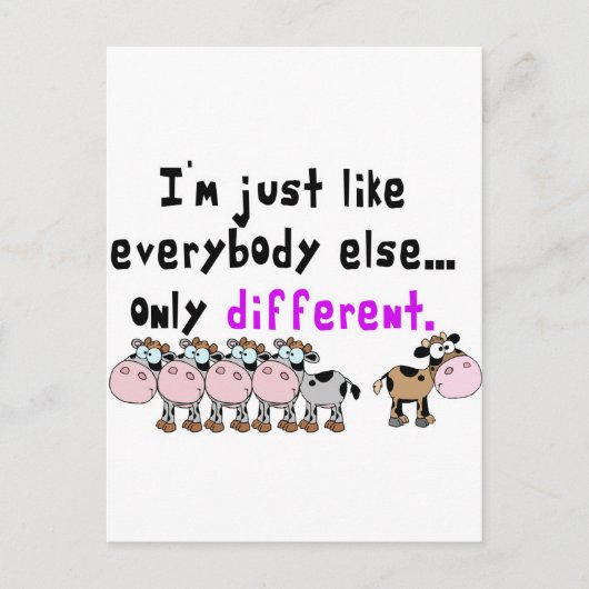 Autisme anders briefkaart (Voorkant)