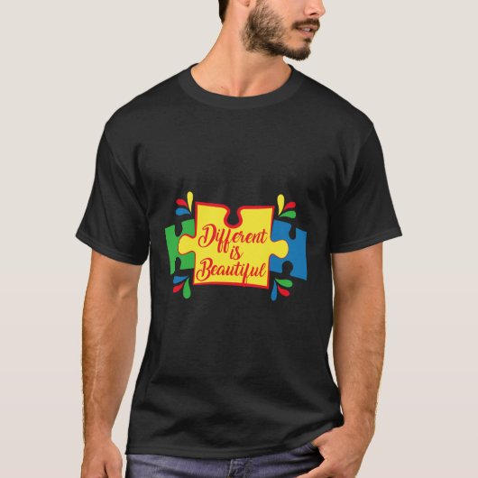 Autisme anders en prachtig actief t-shirt (Voorkant)