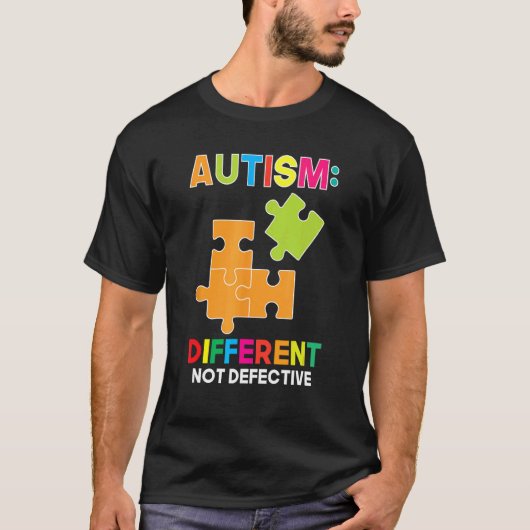 Autisme Anders Niet Defect Spectrum Steun Ac T-shirt (Voorkant)