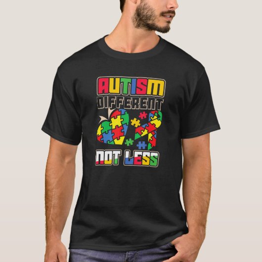 Autisme Anders niet Minder Autisme Acceptatie is A T-shirt (Voorkant)