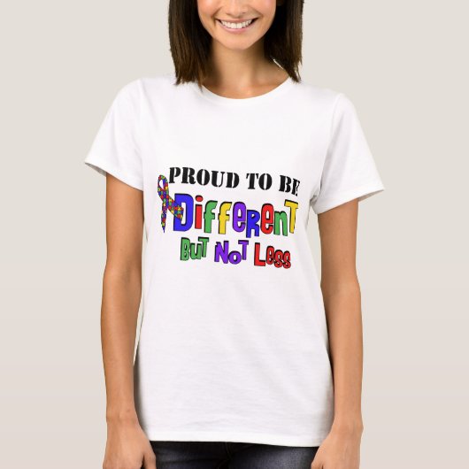 Autisme anders niet minder t-shirt (Voorkant)
