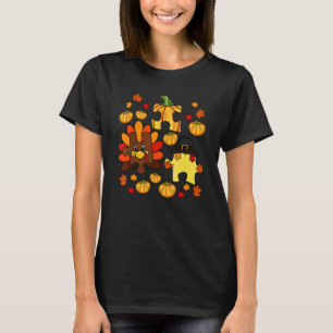 Autisme Asd Bewustzijn Puzzelstuk Herfst Dankzeggi T-shirt