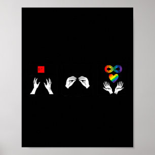 Autisme asl wil meer acceptatie asd bewustzijn man poster