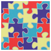 Autisme Aspergers Puzzle Pattern Stof (Close Up)