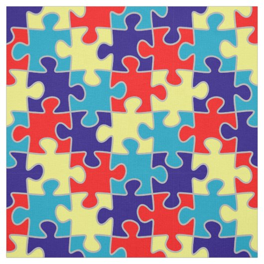 Autisme Aspergers Puzzle Pattern Stof (Swatch)