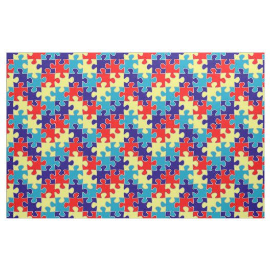 Autisme Aspergers Puzzle Pattern Stof (Fat Quarter)