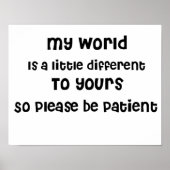 Autisme, aspergers, speciale aandacht poster (Voorkant)