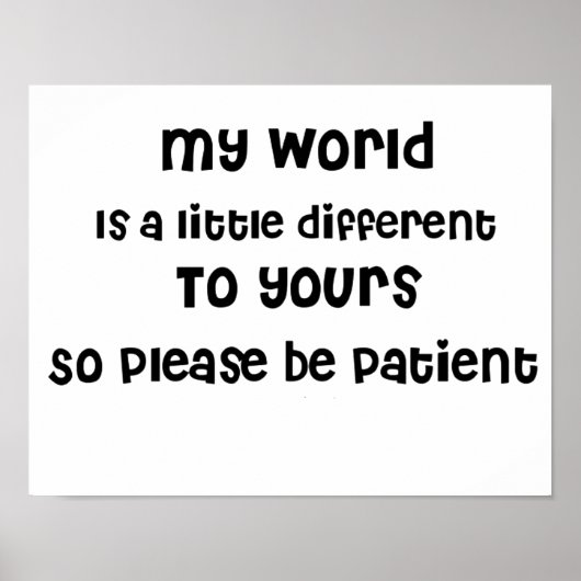 Autisme, aspergers, speciale aandacht poster (Voorkant)