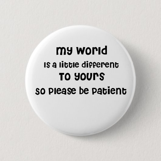 Autisme, aspergers, speciale aandacht ronde button 5,7 cm (Voorkant)