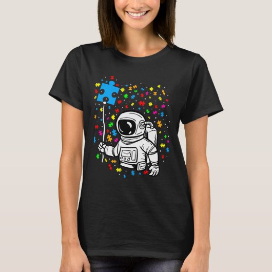 Autisme Astronaut Balloon Autism Space Ki T-shirt (Voorkant)