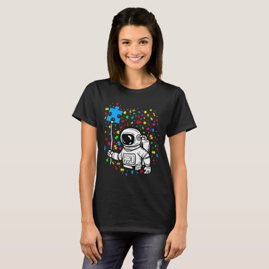 Autisme Astronaut Balloon Autism Space Ki T-shirt (Voorkant volledig)