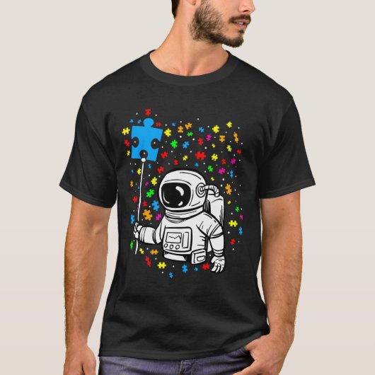 Autisme Astronaut Balloon Autism Space Ki T-shirt (Voorkant)