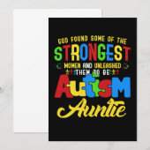 Autisme Auntie Awareness Save The Date (Voorkant / Achterkant)