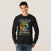 Autisme Austistic Boy Piece My Heart Gra T-shirt (Voorkant volledig)