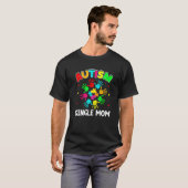 Autisme Autisme A.E.m. single mam Puzzle Support F T-shirt (Voorkant volledig)