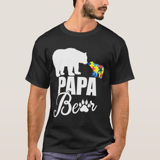 Autisme Autisme Beer Autistic Papa T-shirt (Voorkant)