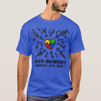 Autisme autisme, vriendelijkheid liefde, hoop rege t-shirt