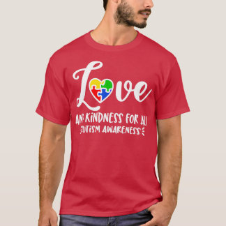 Autisme autisme, vriendelijkheid liefde regenboogp t-shirt