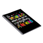 Autisme Autist wees vriendelijk bewustzijn Autisme Notitieboek (Rechterzijde)