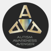 Autisme Avenger Logo Stickers (Voorkant)