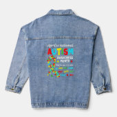 Autisme Awarene April is nationaal autisme Denim Jacket (Achterkant)
