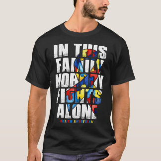 Autisme Awarene Familie steunt mama Autism Awarene T-shirt