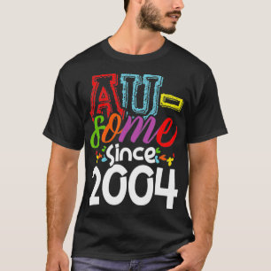 Autisme Awareness 17th Birthday Geweldige 2004 Aut T-shirt