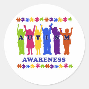 Autisme Awareness 2009 T - shirts and Gifts Ronde Sticker