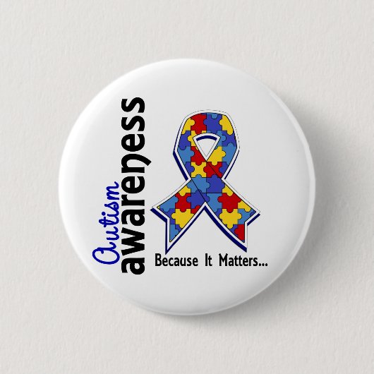 Autisme Awareness 5 Ronde Button 5,7 Cm (Voorkant)
