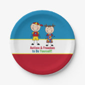 Autisme Awareness 7-inch Paper Bord (Voorkant)